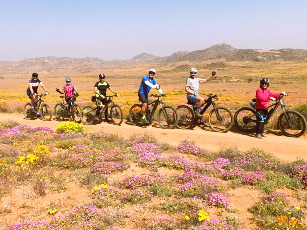 Ready to ride in the flowers of Namaqualand